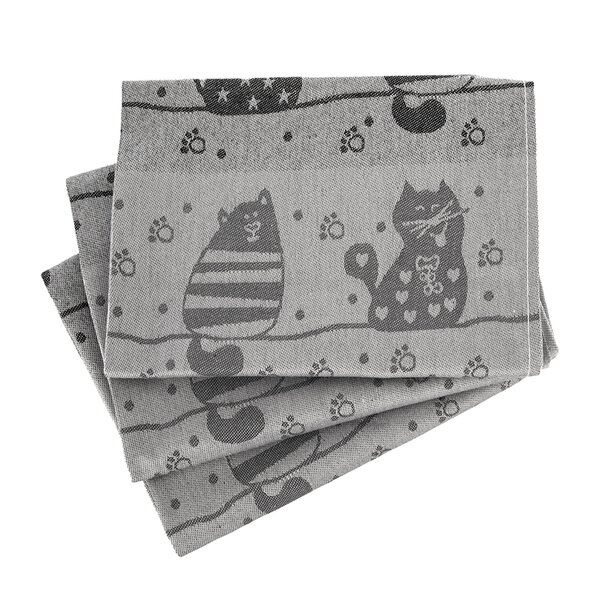 Kuchyňská utěrka kočky 3 ks