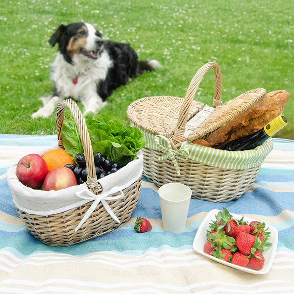 Piknikový koš s textilní vsadkou