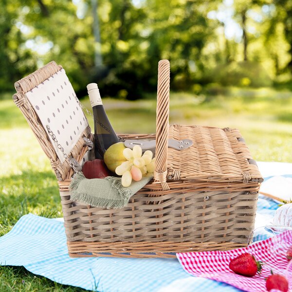 Piknikový koš s textilní vsadkou