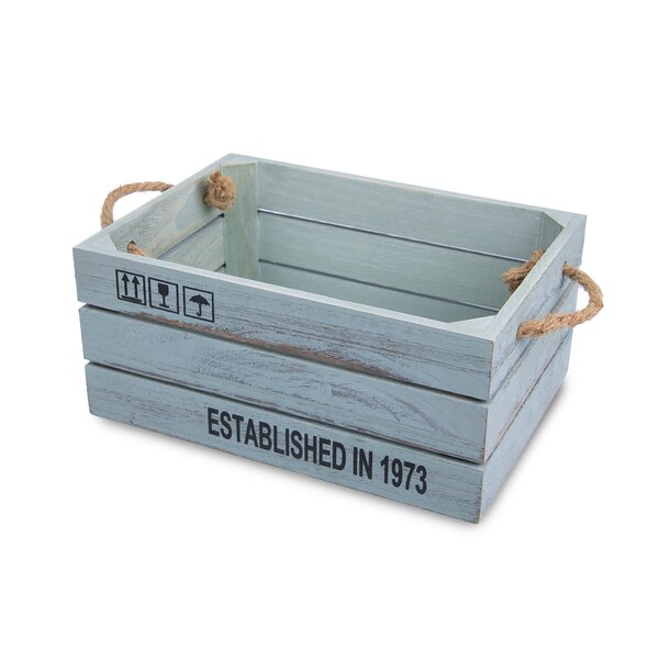 Dekorativní bedýnka ZELENÁ 35x25x15 cm