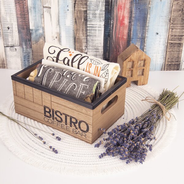 Dekorativní bedýnka Bistro 20x13x8,8 cm