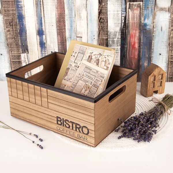 Dekorativní bedýnka Bistro 29,5x22x13,5 cm