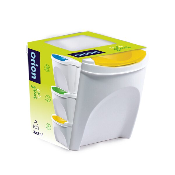 Odpadkový koš na tříděný odpad Sort 3x21 l