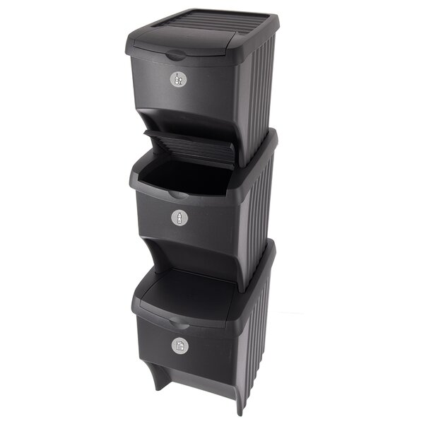 Odpadkový koš na tříděný odpad 3x22 l