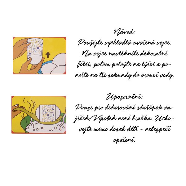 Fólie smršťovací na vajíčka květiny 12 ks