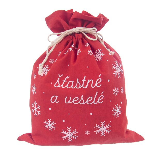 Zatahovací sáček Vánoce 35,5x26 cm