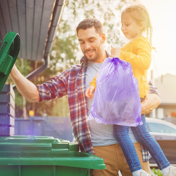 Sáček na odpad zatahovací levandule 40 l/10 ks 