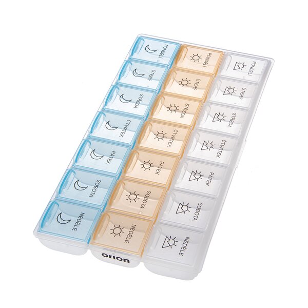 Organizér na léky týdenní 3 sekce