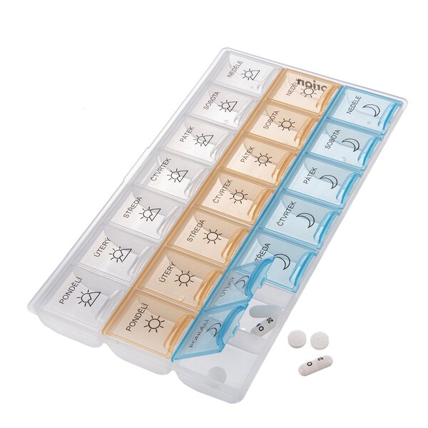 Organizér na léky týdenní 3 sekce