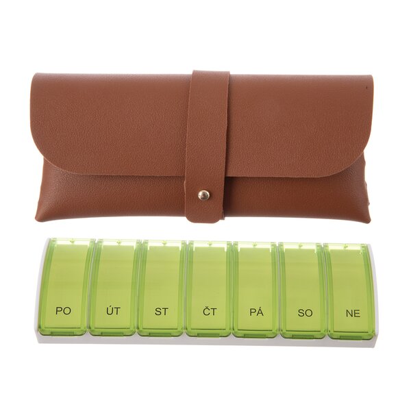 Organizér na léky týdenní s pouzdrem