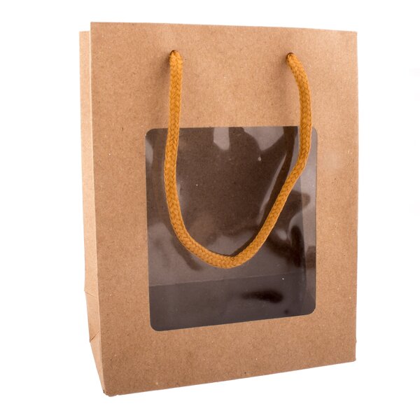 Dárková taška s průhledem NATURE 18x8,5x24 cm 