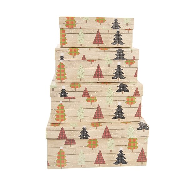 Dárková krabice STROMEK 4 ks