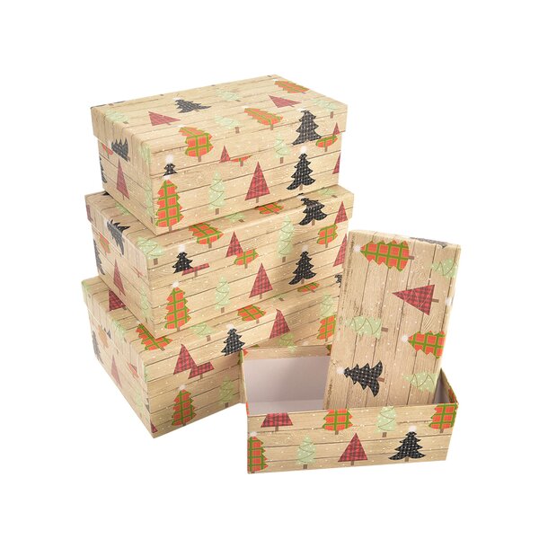 Dárková krabice STROMEK 4 ks