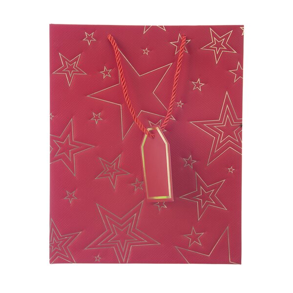 Dárková taška hvězda 26x12x32 cm 