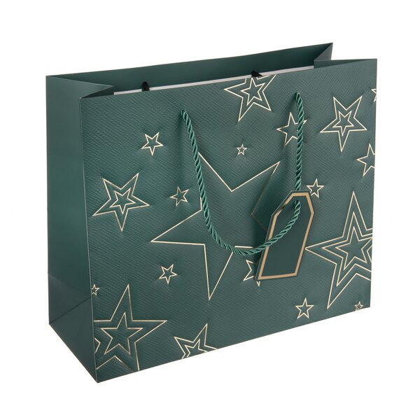 Dárková taška hvězda 31x12x26 cm