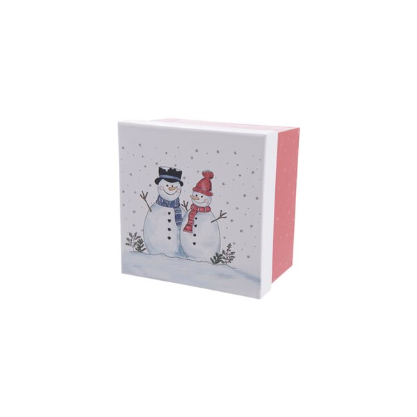 Dárková krabice SNĚHULÁK 15,5x15,5x10 cm