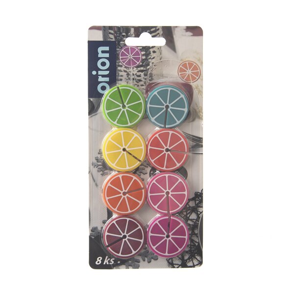 Rozlišovač na sklenice citrusy 8 ks