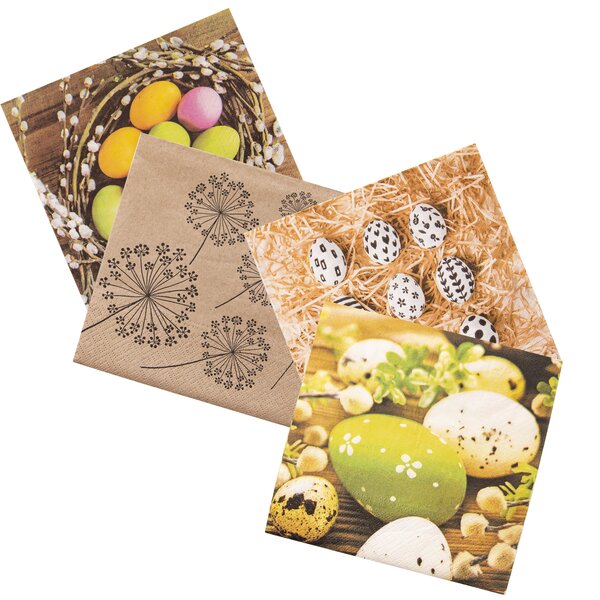 Servírovací ubrousky vajíčka v hnízdě