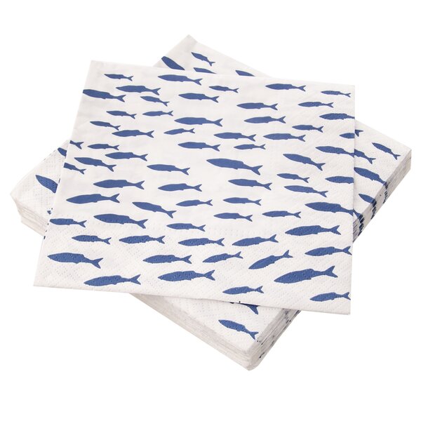 Servírovací ubrousky Modré rybičky SEA