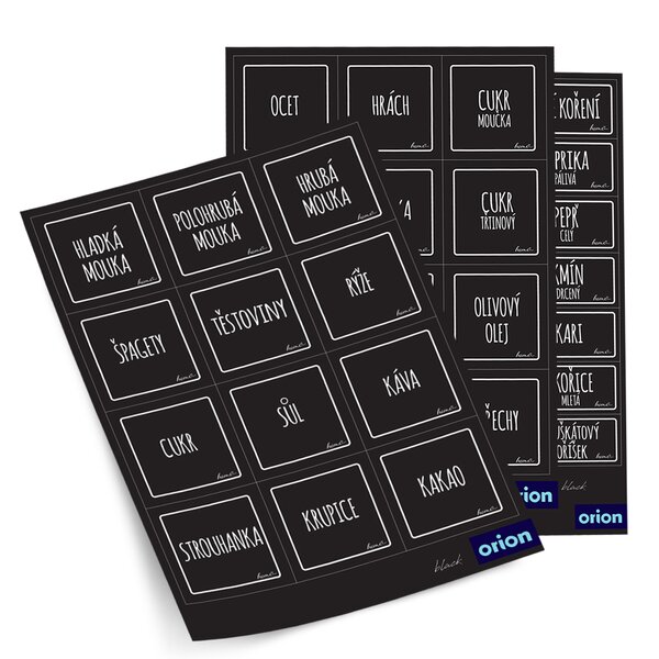 Samolepky na dózy BLACK 