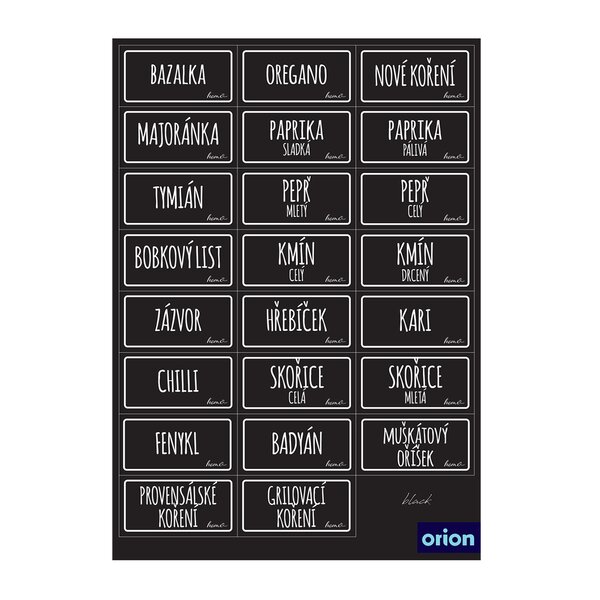 Samolepky na dózy BLACK 