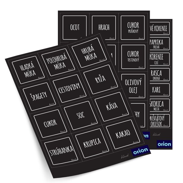 Samolepky na dózy BLACK 