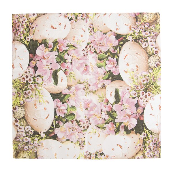 Servírovací ubrousky vejce a květy