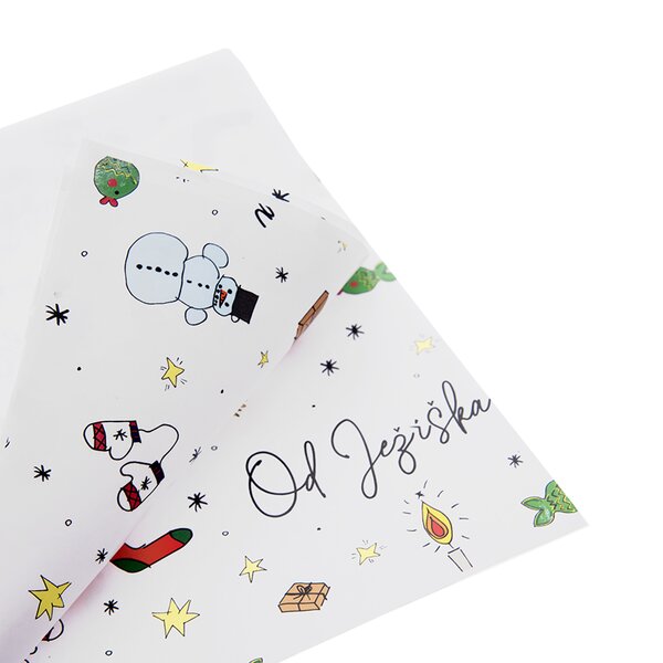 Vánoční balicí papír Od Ježíška 100x70 cm 2 ks