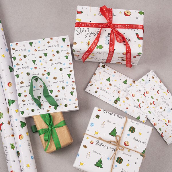 Papírová obálka Šťastné a veselé 