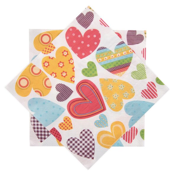 Servírovací ubrousky SRDCE