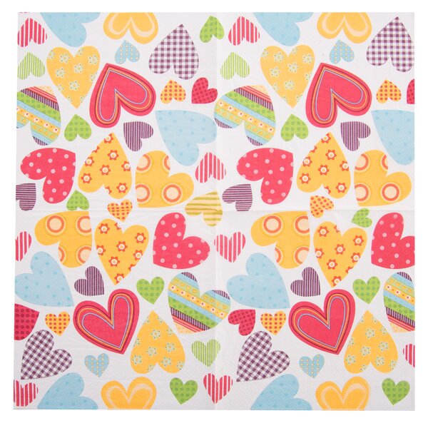 Servírovací ubrousky SRDCE