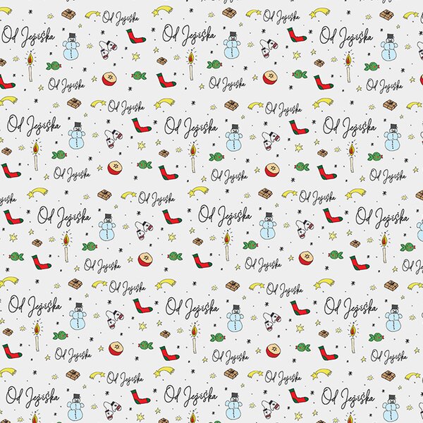 Vánoční balicí papír Od Ježíška 500x70 cm 