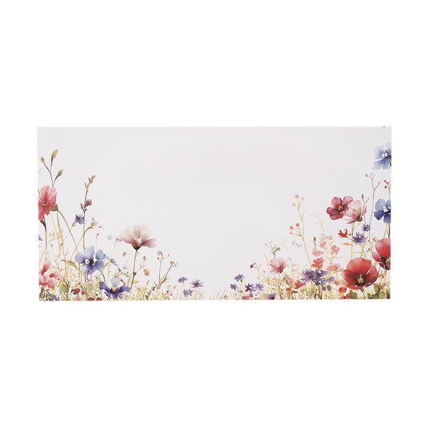 Papírová obálka kvítí s vloženou kartičkou