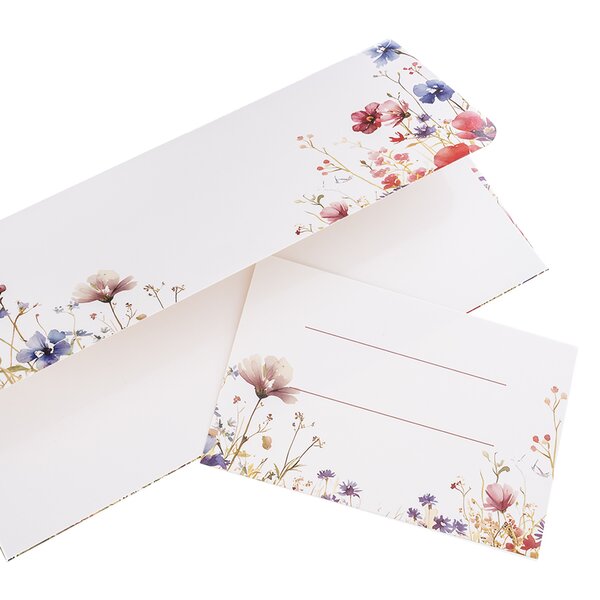 Papírová obálka kvítí s vloženou kartičkou