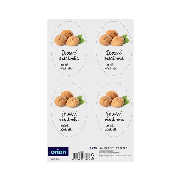 Samolepky na láhve Domácí ořechovka