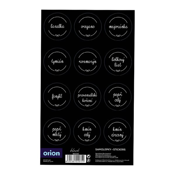 Samolepky na kořenky BLACK 