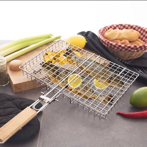 Grilovací mřížka košík 32x22 cm