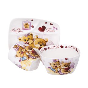 Jídelní dětská sada MEDVÍDEK 3 díly