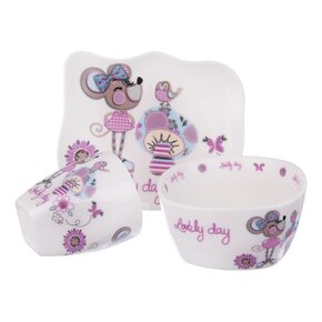 Jídelní dětská sada MYŠKA 3 díly