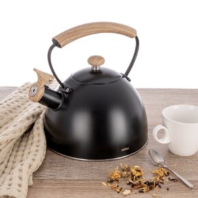 Čajník s píšťalou BLACK 2,5 l