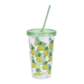 Pohár s víčkem a brčkem 0,45 l