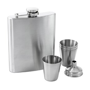 Kapesní láhev 0,21 l se 4 pohárky