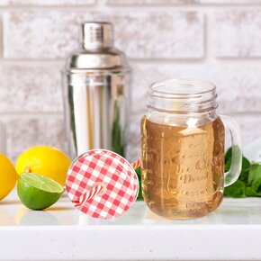 Sklenice Straw s víčkem a brčkem 0,45 l