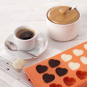 Cukřenka se lžičkou WHITELINE pr. 9,5 cm