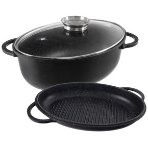 Pekáč GRANDE Aroma s poklopem oboustranný 43x30 cm