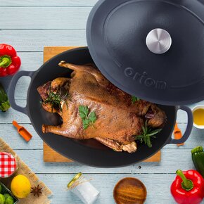 Pekáč s poklopem LITINA SMALT 42x27 cm