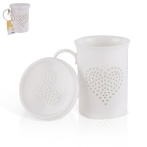 Hrnek s pokličkou Light srdce 0,42 l