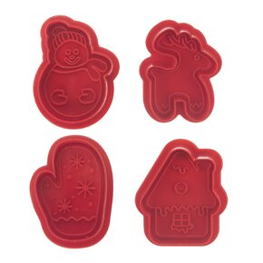 Vykrajovačka s pístem Vánoce 4 ks