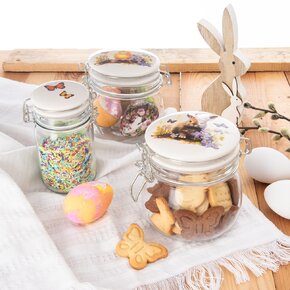 Dóza s klipovým uzávěrem JARO motýl 0,25 l