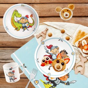 Mělký dětský talíř rytíř pr. 21 cm